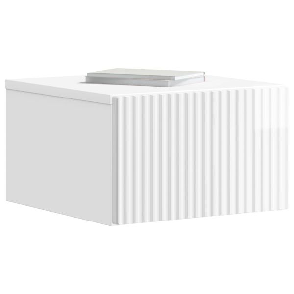 Спален шкаф с монтаж на стена Бял гланц 33 x 34,5 x 20 см