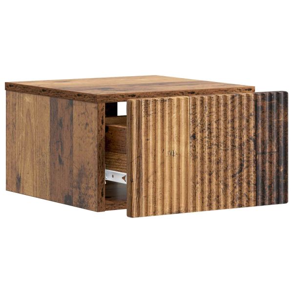 Спален шкаф с монтаж на стена Старо дърво 33 x 34,5 x 20 см