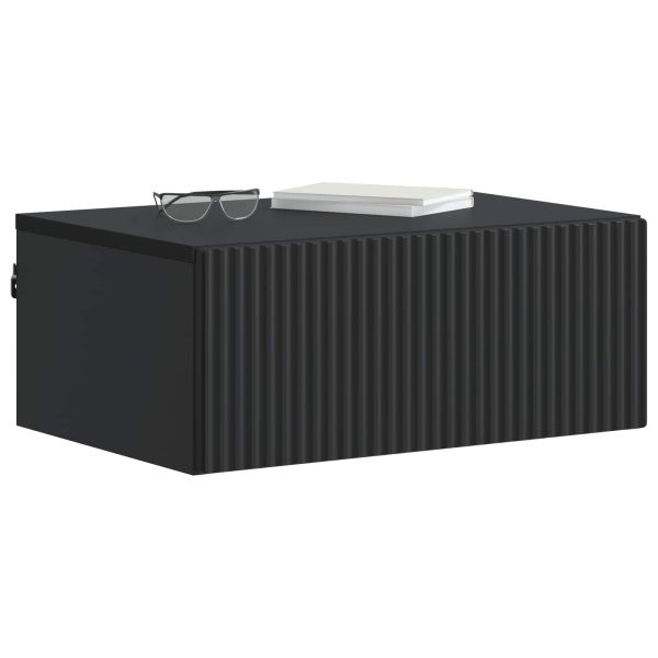 Спален шкаф с монтаж на стена Черно 49 x 34,5 x 20 см
