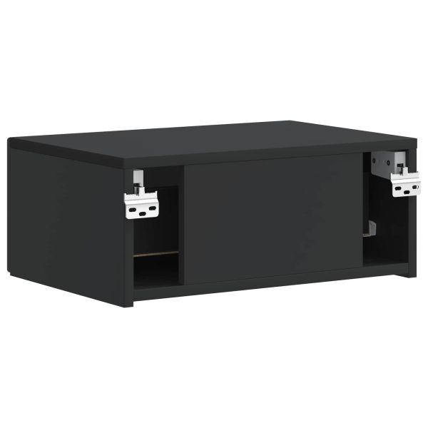 Спален шкаф с монтаж на стена Черно 49 x 34,5 x 20 см