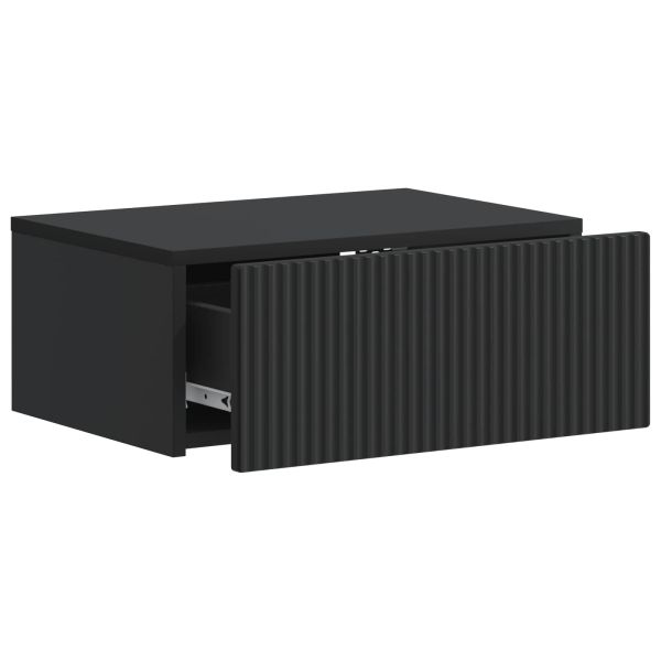 Спален шкаф с монтаж на стена 2 pcs Черно 49 x 34,5 x 20 см