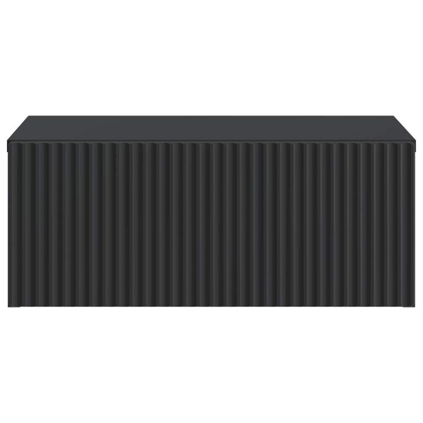 Спален шкаф с монтаж на стена 2 pcs Черно 49 x 34,5 x 20 см