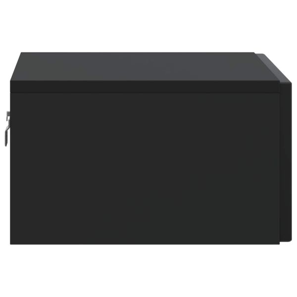 Спален шкаф с монтаж на стена 2 pcs Черно 49 x 34,5 x 20 см