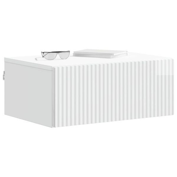 Спален шкаф с монтаж на стена Бял гланц 49 x 34,5 x 20 см