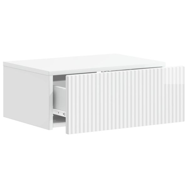 Спален шкаф с монтаж на стена Бял гланц 49 x 34,5 x 20 см