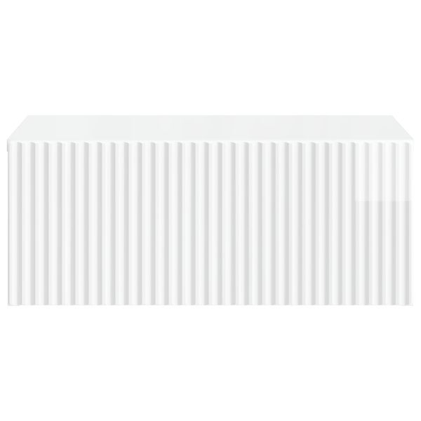 Спален шкаф с монтаж на стена 2 pcs Бял гланц 49 x 34,5 x 20 см