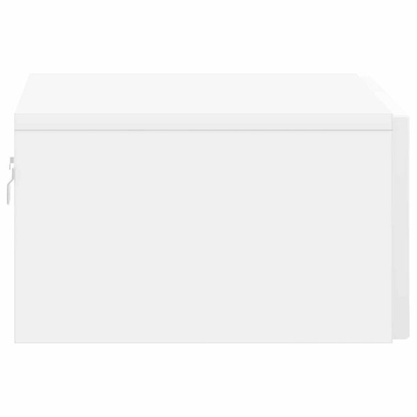 Спален шкаф с монтаж на стена 2 pcs Бял гланц 49 x 34,5 x 20 см