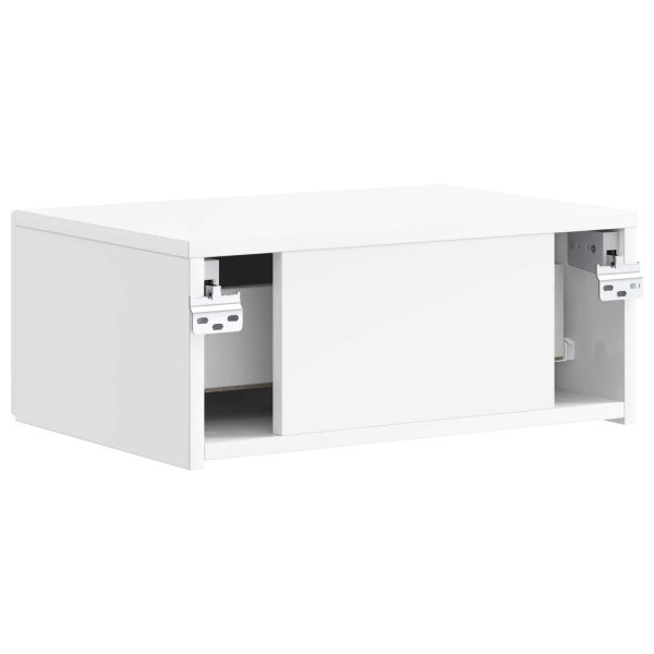 Спален шкаф с монтаж на стена 2 pcs Бял гланц 49 x 34,5 x 20 см