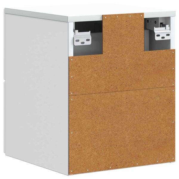 Спален шкаф с монтаж на стена 2 pcs Бяло 33 x 34,5 x 40 см