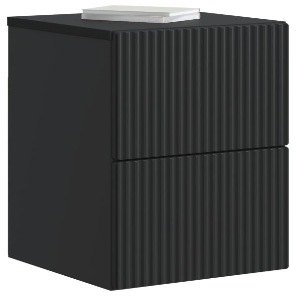 Спален шкаф с монтаж на стена 2 pcs Черно 33 x 34,5 x 40 см