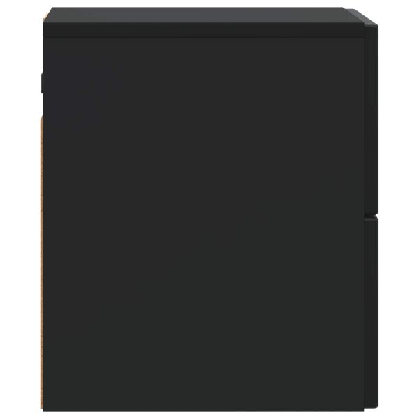 Спален шкаф с монтаж на стена 2 pcs Черно 33 x 34,5 x 40 см
