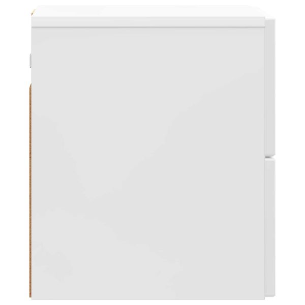 Спален шкаф с монтаж на стена Бял гланц 33 x 34,5 x 40 см