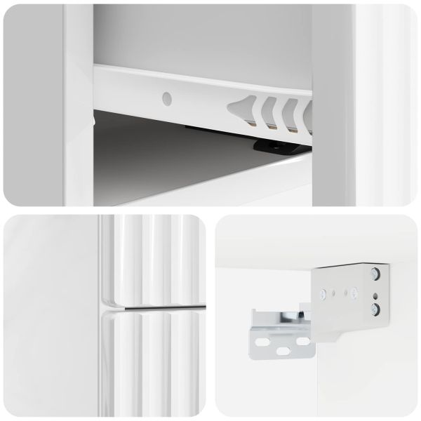 Спален шкаф с монтаж на стена 2 pcs Бял гланц 33 x 34,5 x 40 см