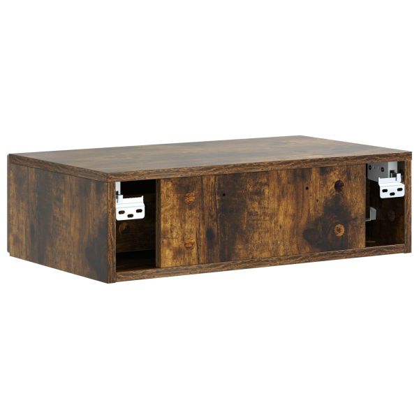 Стенен страничен масичка Опушен дъб 59 x 34,5 x 17 см