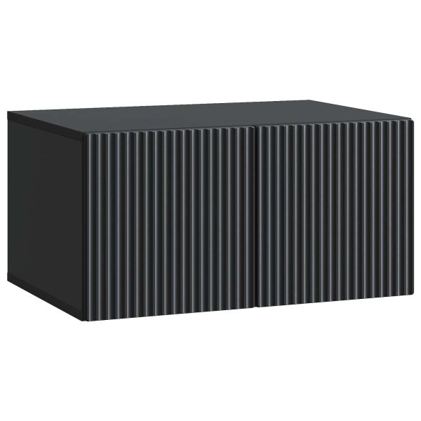 Стенно монтиран ТВ шкаф Черно 59,5 x 41 x 30 см