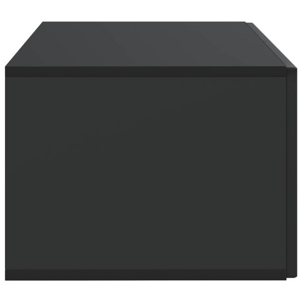 Стенно монтиран ТВ шкаф Черно 59,5 x 41 x 30 см