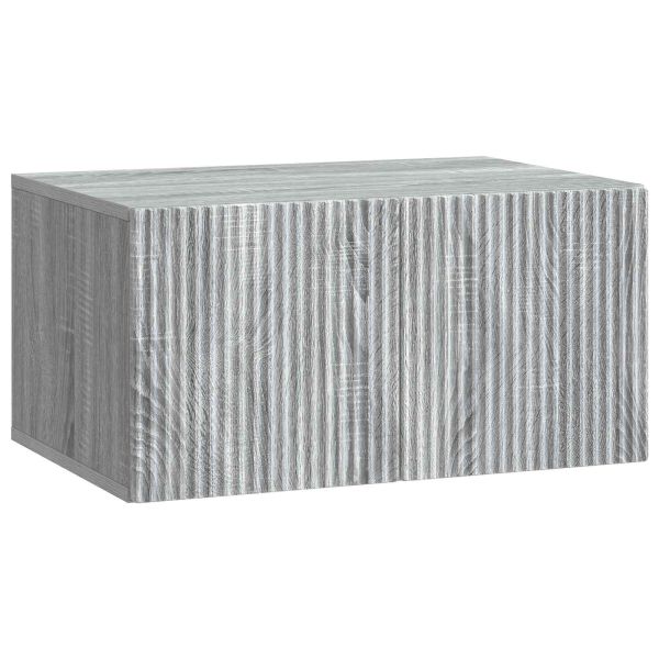 Стенно монтиран ТВ шкаф Сива сонома 59,5 x 41 x 30 см