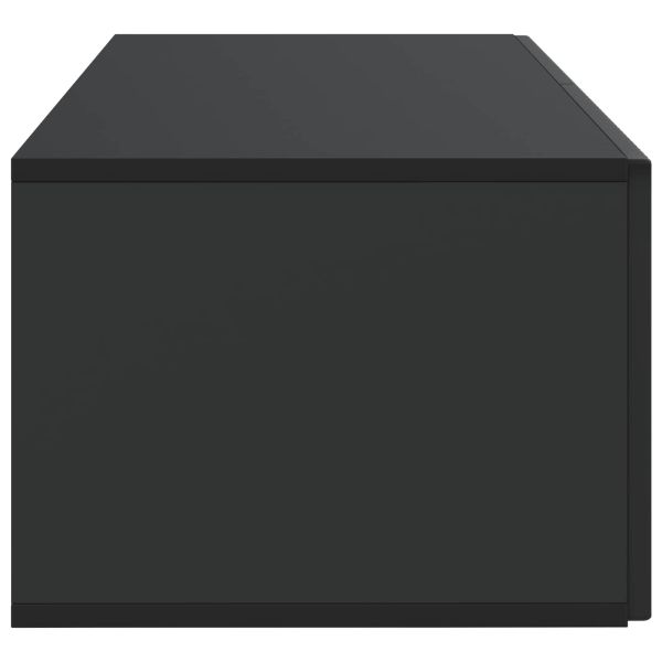 Стенно монтиран ТВ шкаф Черно 78,5 x 41 x 30 см