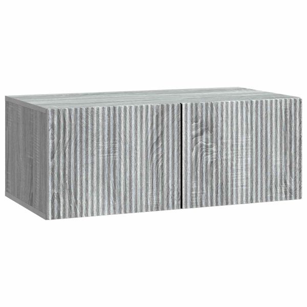 Стенно монтиран ТВ шкаф Сива сонома 78,5 x 41 x 30 см