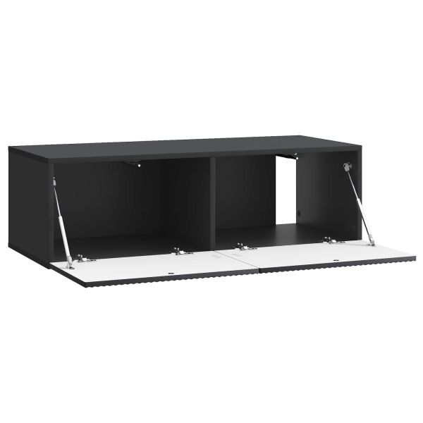Стенно монтиран ТВ шкаф Черно 98 x 41 x 30 см