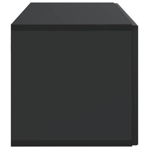 Стенно монтиран ТВ шкаф Черно 59,5 x 31 x 30 см
