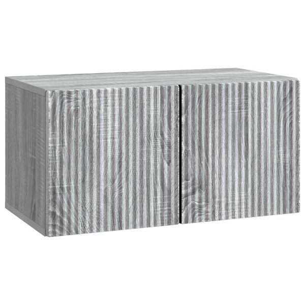 Стенно монтиран ТВ шкаф Сива сонома 59,5 x 31 x 30 см