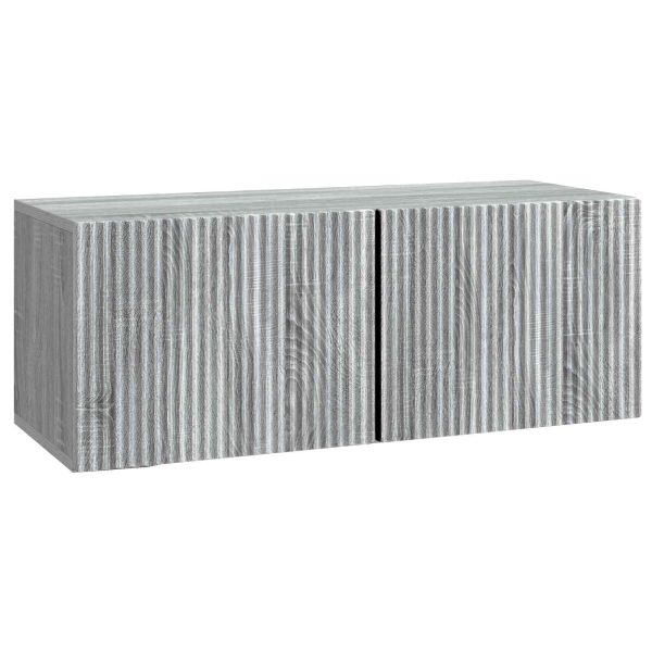 Стенно монтиран ТВ шкаф Сива сонома 78,5 x 31 x 30 см