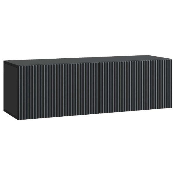 Стенно монтиран ТВ шкаф Черно 98 x 31 x 30 см