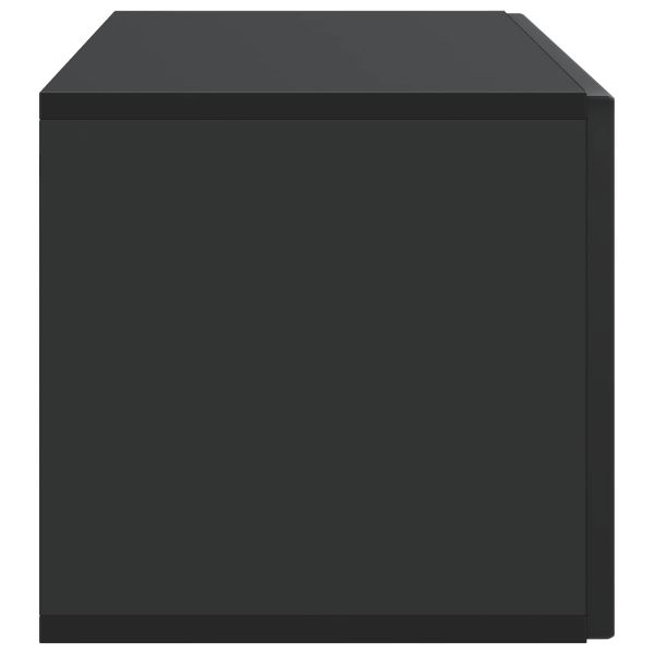 Стенно монтиран ТВ шкаф Черно 98 x 31 x 30 см