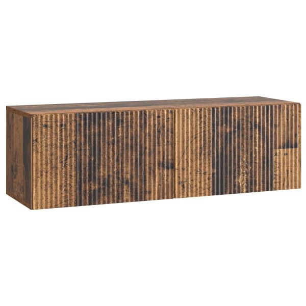 Стенно монтиран ТВ шкаф Старо дърво 98 x 31 x 30 см