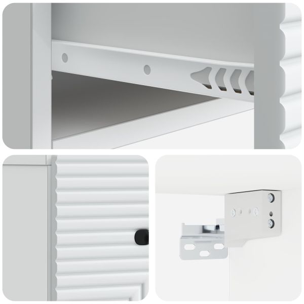 Спален шкаф с монтаж на стена 2 pcs Бяло 34,5 x 33 x 20 см