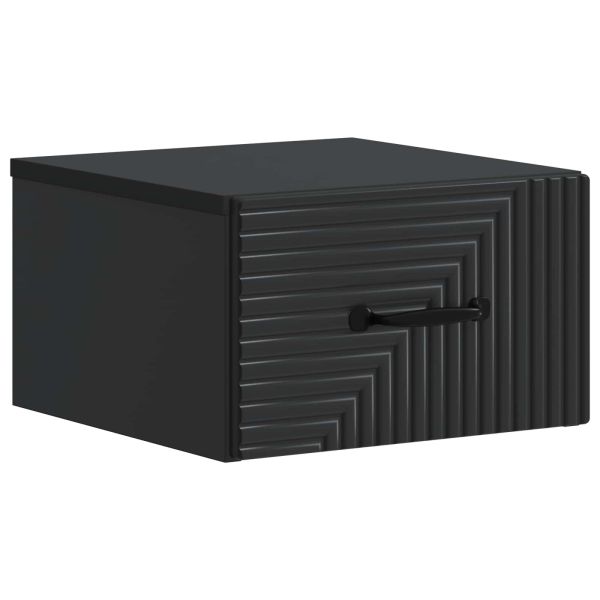 Спален шкаф с монтаж на стена 2 pcs Черно 34,5 x 33 x 20 см