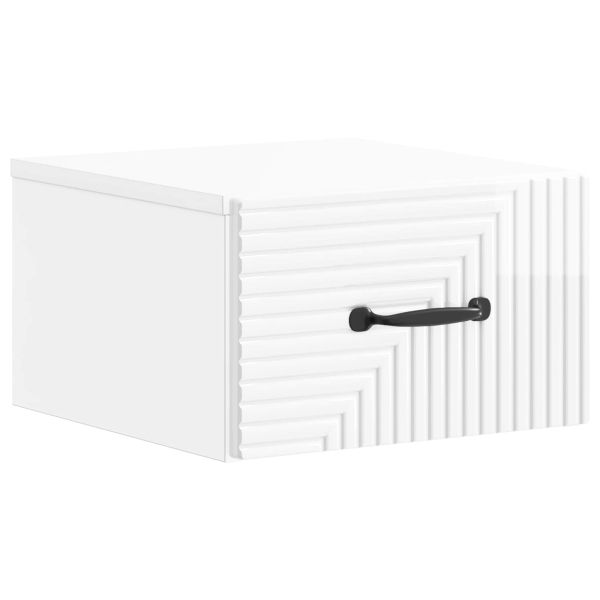 Спален шкаф с монтаж на стена 2 pcs Бял гланц 34,5 x 33 x 20 см