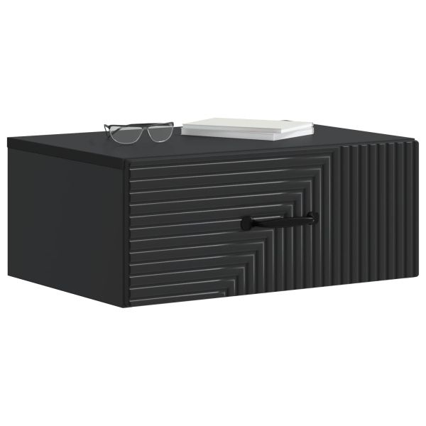 Спален шкаф с монтаж на стена 2 pcs Черно 49 x 34,5 x 20 см