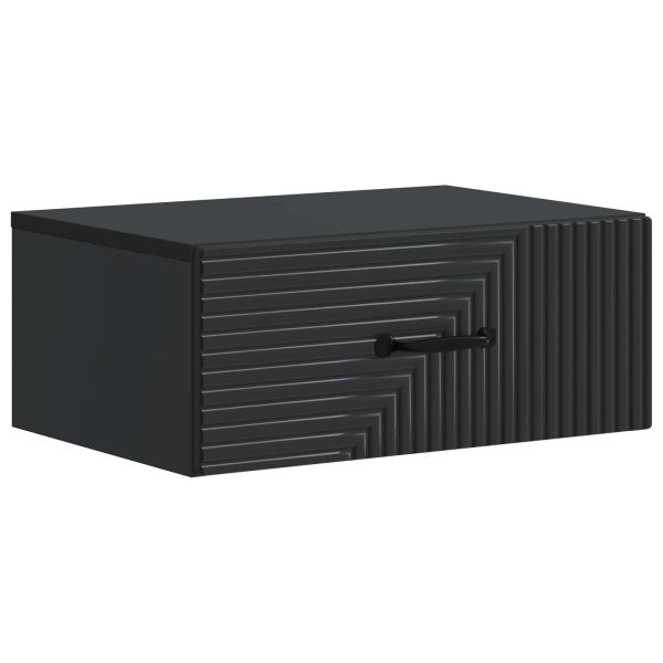 Спален шкаф с монтаж на стена 2 pcs Черно 49 x 34,5 x 20 см