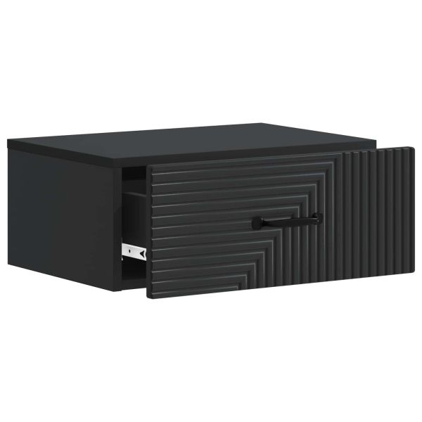 Спален шкаф с монтаж на стена 2 pcs Черно 49 x 34,5 x 20 см
