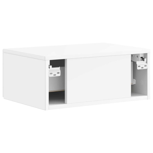 Спален шкаф с монтаж на стена Бял гланц 49 x 34,5 x 20 см
