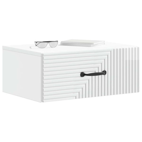 Спален шкаф с монтаж на стена 2 pcs Бял гланц 49 x 34,5 x 20 см