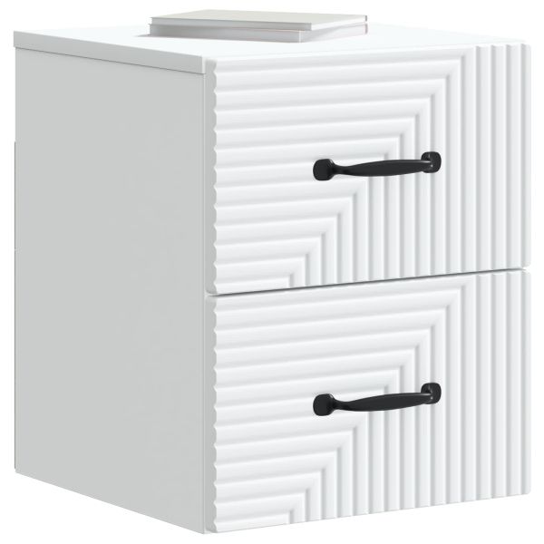 Спален шкаф с монтаж на стена 2 pcs Бяло 34,5 x 33 x 40 см