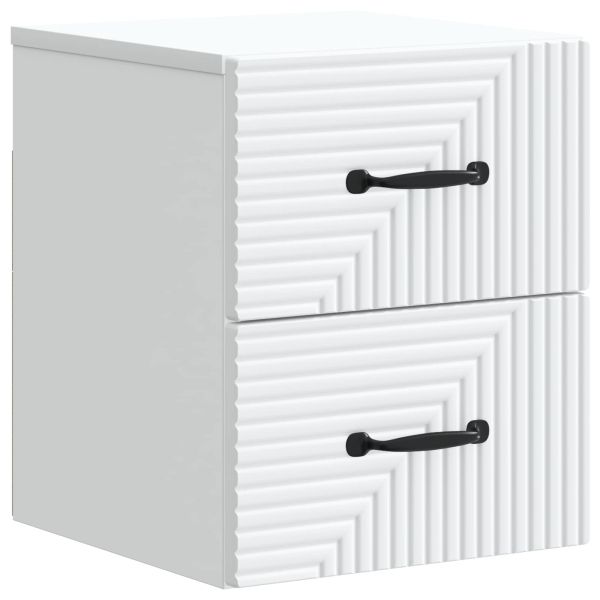 Спален шкаф с монтаж на стена 2 pcs Бяло 34,5 x 33 x 40 см