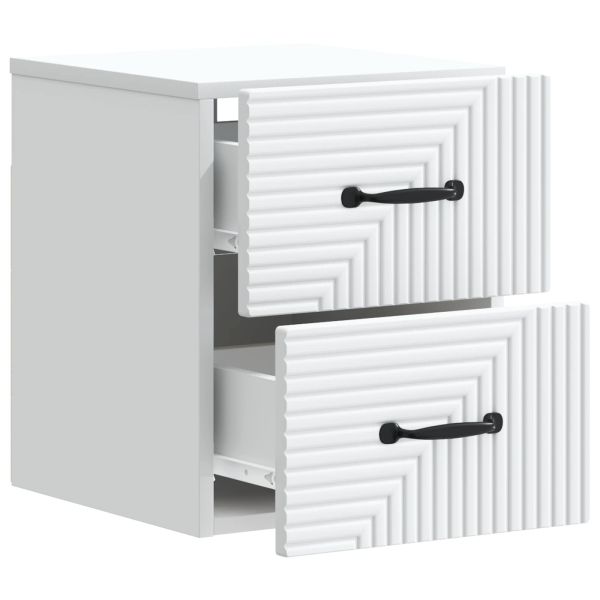 Спален шкаф с монтаж на стена 2 pcs Бяло 34,5 x 33 x 40 см