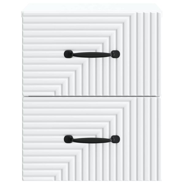 Спален шкаф с монтаж на стена 2 pcs Бяло 34,5 x 33 x 40 см