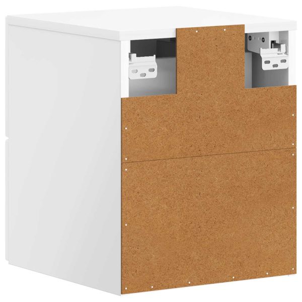 Спален шкаф с монтаж на стена 2 pcs Бял гланц 34,5 x 33 x 40 см