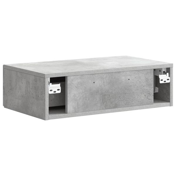 Стенен страничен масичка Бетонно сиво 59 x 34,5 x 17 см
