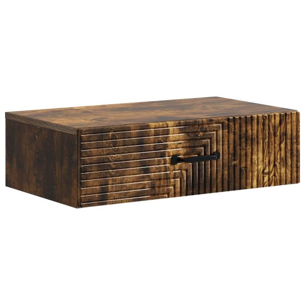 Стенен страничен масичка Опушен дъб 59 x 34,5 x 17 см