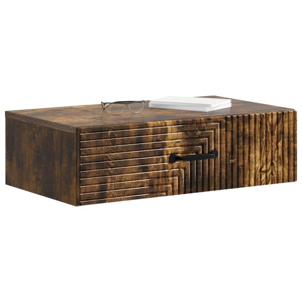 Стенен страничен масичка Опушен дъб 59 x 34,5 x 17 см