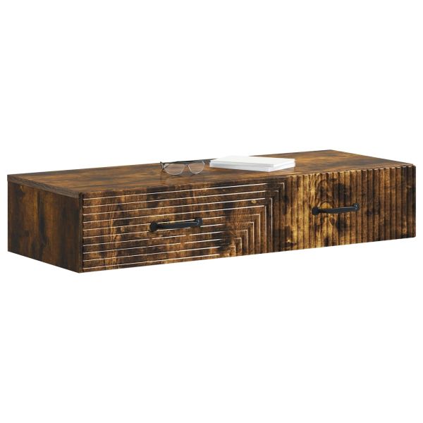 Стенен страничен масичка Опушен дъб 87,5 x 34,5 x 17 см