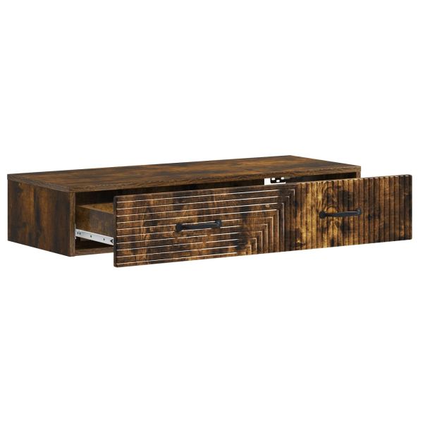 Стенен страничен масичка Опушен дъб 87,5 x 34,5 x 17 см