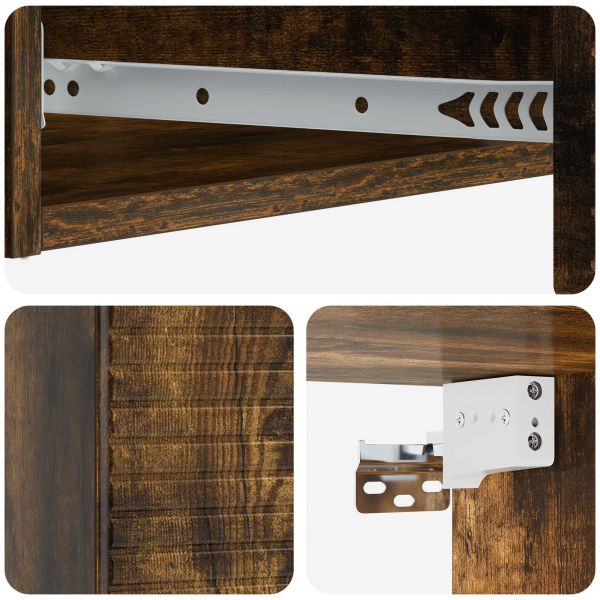 Стенен страничен масичка Опушен дъб 87,5 x 34,5 x 17 см