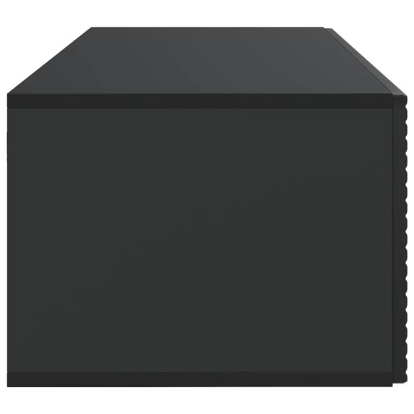 Стенно монтиран ТВ шкаф Черно 78,5 x 41 x 30 см
